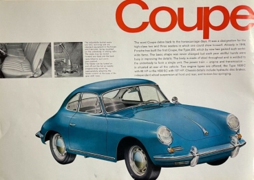 Porsche 356 C Modellprogramm 1963 Automobilprospekt (7295)